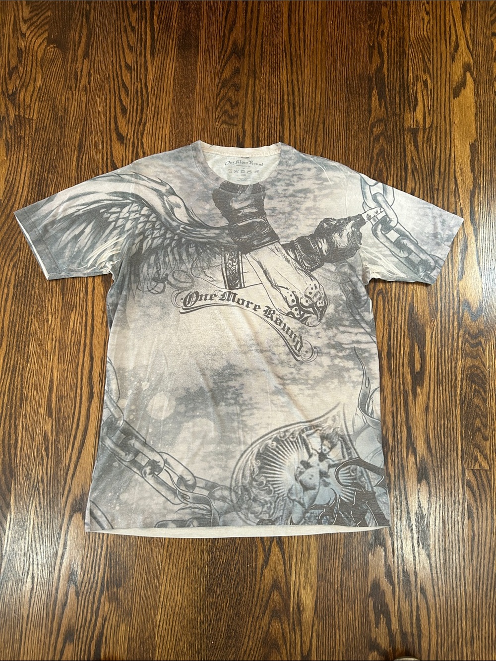 Vintage Y2K All Over Print One More Round MMA T-Shirt